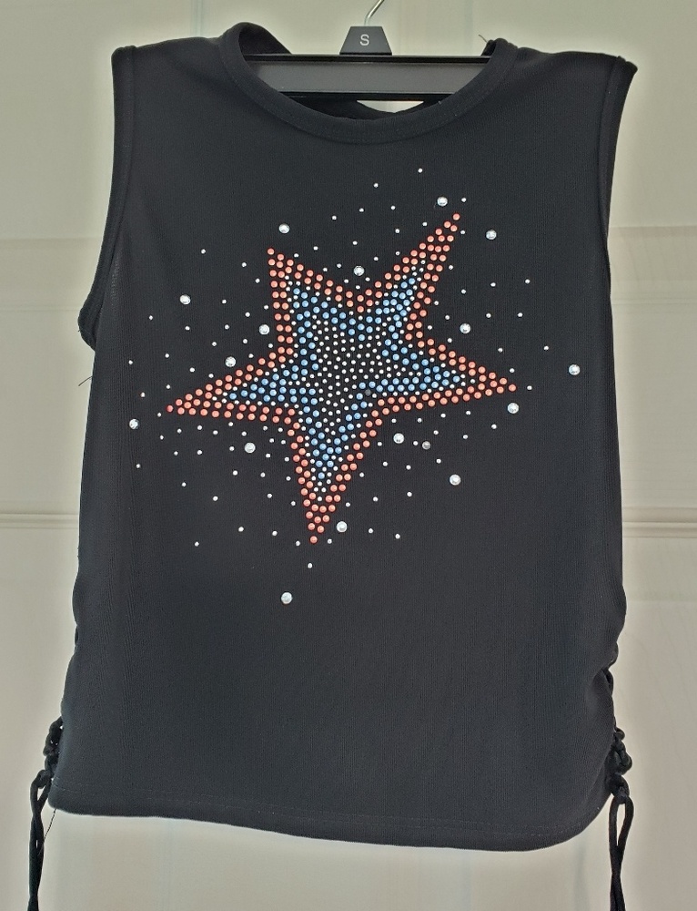 Super cute embellished dance top!